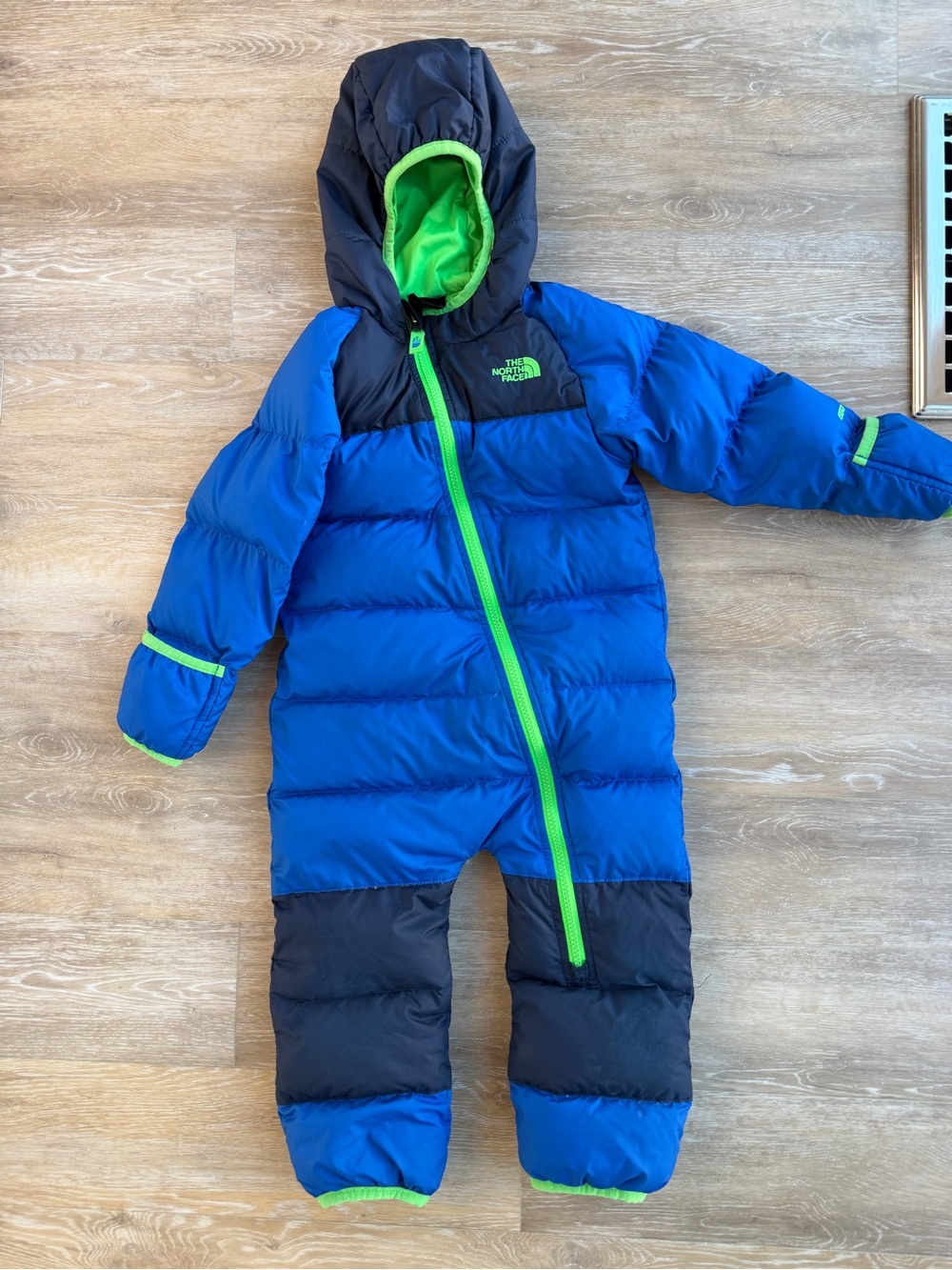 The North Face Kids Blue Puffer Bunting/Snowsuit 18-24m